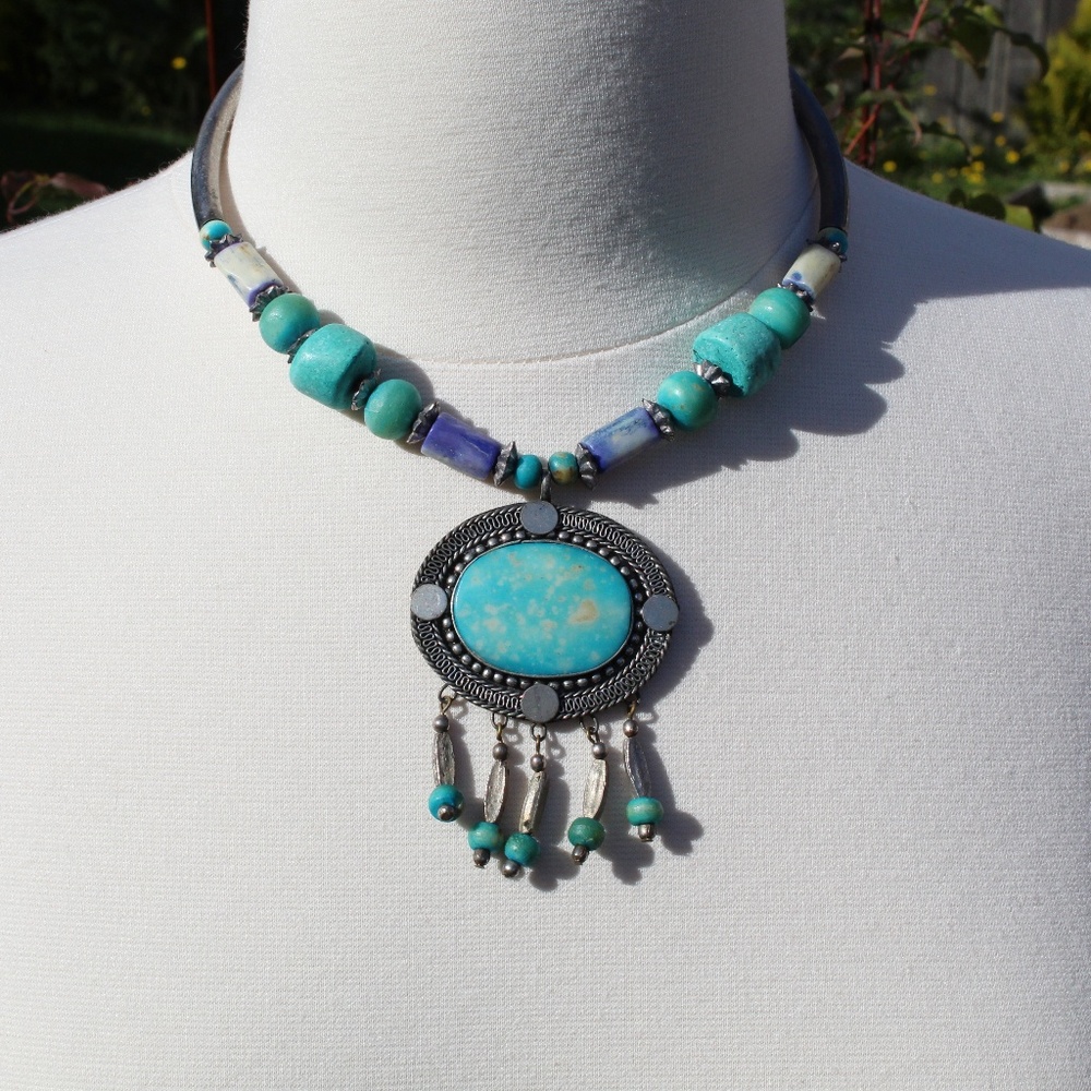 Turquoise & Metal Necklace